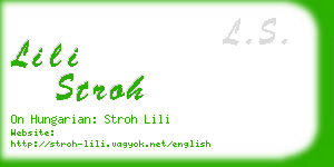 lili stroh business card